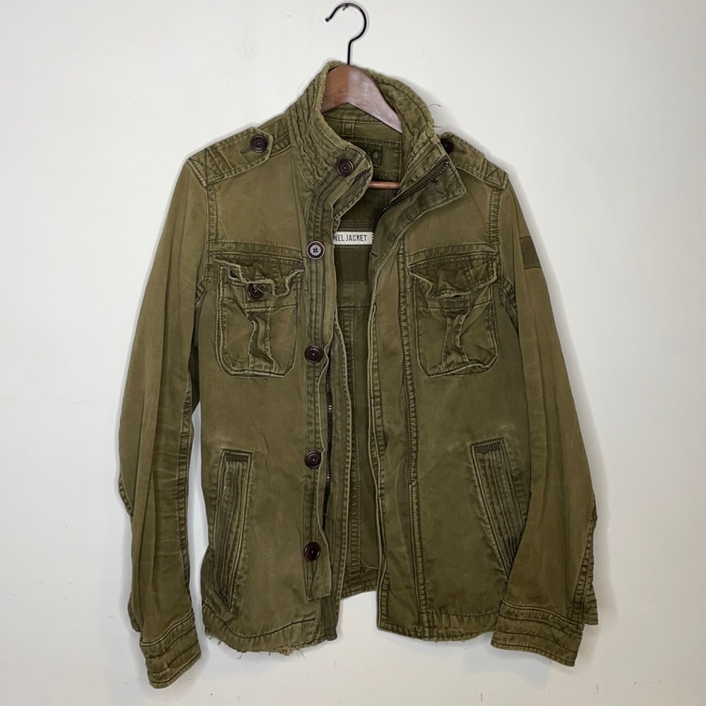 Military Style Army Green Jacket Small